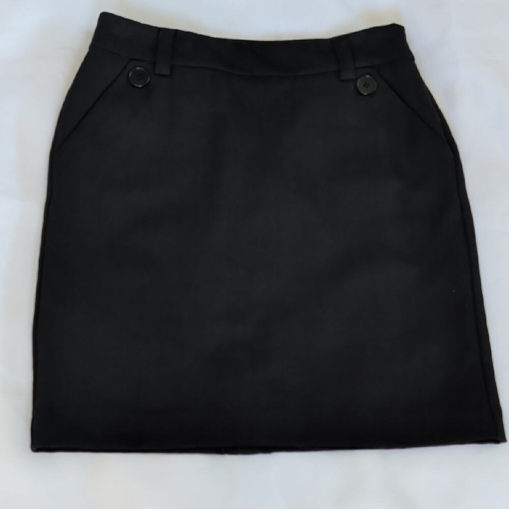 Mango MNG Suit Black Pencil Skirt Size 4 Lined Workwear Office Classic